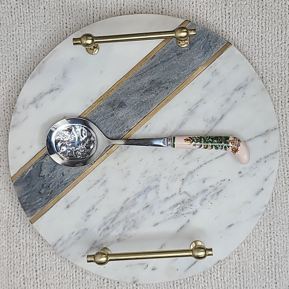 Spode Christmas Tree Classic Design Holiday Slotted Vegetable Serving Spoon Vtg